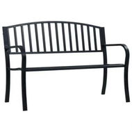 Detailed information about the product Garden Bench Black 120 cm Steel