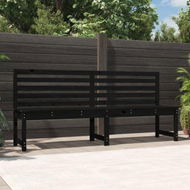 Detailed information about the product Garden Bench Black 201.5 Cm Solid Wood Pine.