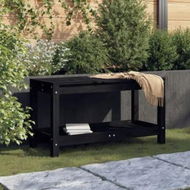 Detailed information about the product Garden Bench Black 82.5x35x45 cm Solid Wood Pine