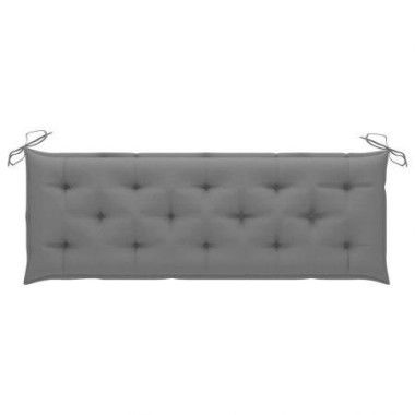 Garden Bench Cushion Grey 150x50x7 Cm Fabric