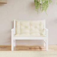 Detailed information about the product Garden Bench Cushions 2 pcs Cream 100x50x7 cm Oxford Fabric