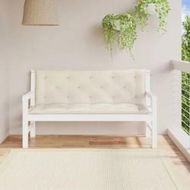 Detailed information about the product Garden Bench Cushions 2 pcs Cream White 150x50x7 cm Oxford Fabric