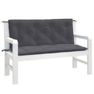 Detailed information about the product Garden Bench Cushions 2 pcs Melange Anthracite 120x50x7 cm Fabric