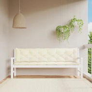 Detailed information about the product Garden Bench Cushions 2pcs Cream White 200x50x7cm Oxford Fabric