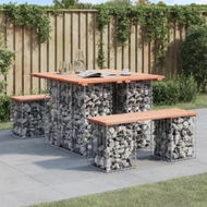 Detailed information about the product Garden Bench Gabion Design 100x102x72 cm Solid Wood Douglas