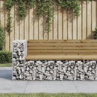 Detailed information about the product Garden Bench Gabion Design 122x71x65.5 cm Impregnated Wood Pine