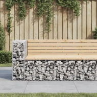 Detailed information about the product Garden Bench Gabion Design 122x71x65.5 cm Solid Wood Pine