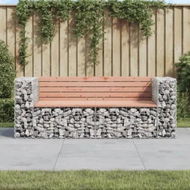 Detailed information about the product Garden Bench Gabion Design 184x71x65.5 cm Solid Wood Douglas