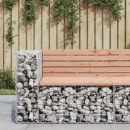 Detailed information about the product Garden Bench Gabion Design 92x71x65.5 cm Solid Wood Douglas