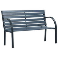 Detailed information about the product Garden Bench Grey 112 Cm Solid Wood Fir