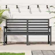 Detailed information about the product Garden Bench Grey 159.5x48x91.5 cm Solid Wood Pine