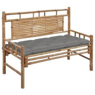 Detailed information about the product Garden Bench with Cushion 120 cm Bamboo