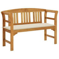 Detailed information about the product Garden Bench With Cushion 120 Cm Solid Acacia Wood