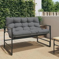 Detailed information about the product Garden Bench with Cushion Anthracite 113 cm Steel