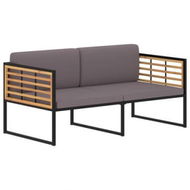 Detailed information about the product Garden Bench With Cushions 136 Cm Solid Acacia Wood Dark Grey