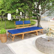 Detailed information about the product Garden Bench With Cushions 2-in-1 190 Cm Solid Acacia Wood