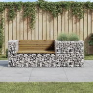 Detailed information about the product Garden Bench with Gabion Basket Impregnated Wood Pine