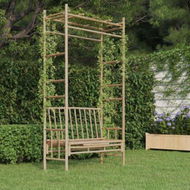 Detailed information about the product Garden Bench With Pergola 116 Cm Bamboo