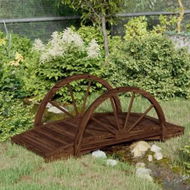 Detailed information about the product Garden Bridge with Half-wheel 99x50x38 cm Solid Wood Fir