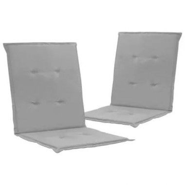 Garden Chair Cushions 2 pcs Grey 100x50x3 cm