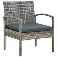 Detailed information about the product Garden Chair with Cushion Poly Rattan Grey
