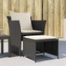 Garden Chair with Footstool Black Poly Rattan. Available at Crazy Sales for $129.95