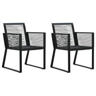Detailed information about the product Garden Chairs 2 Pcs Black PVC Rattan
