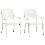Detailed information about the product Garden Chairs 2 Pcs Cast Aluminium White