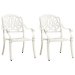 Garden Chairs 2 Pcs Cast Aluminium White. Available at Crazy Sales for $399.95