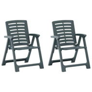 Detailed information about the product Garden Chairs 2 Pcs Plastic Green