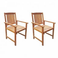 Detailed information about the product Garden Chairs 2 Pcs Solid Acacia Wood Brown