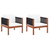 Detailed information about the product Garden Chairs 2 Pcs Solid Acacia Wood