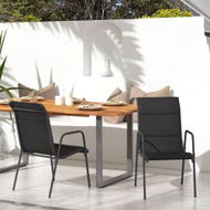 Detailed information about the product Garden Chairs 2 Pcs Steel And Textilene Black