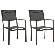 Detailed information about the product Garden Chairs 2 pcs Textilene and Steel Black and Anthracite