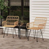 Detailed information about the product Garden Chairs 2 Pcs With Armrest 56x64x80 Cm PE Rattan