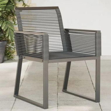 Garden Chairs 4 pcs Black Poly Rattan