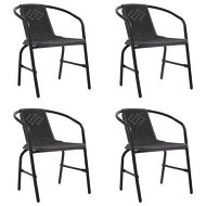 Detailed information about the product Garden Chairs 4 pcs Plastic Rattan and Steel 110 kg