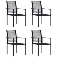 Detailed information about the product Garden Chairs 4 Pcs PVC Rattan Black