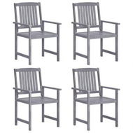 Detailed information about the product Garden Chairs 4 Pcs Solid Acacia Wood Grey