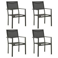 Detailed information about the product Garden Chairs 4 Pcs Textilene And Steel Black And Anthracite