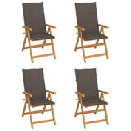 Detailed information about the product Garden Chairs 4 pcs with Taupe Cushions Solid Teak Wood