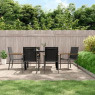Detailed information about the product Garden Chairs 6 pcs Black 55x61.5x90 cm Textilene and Steel