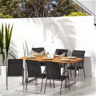 Detailed information about the product Garden Chairs 6 Pcs Steel And Textilene Black