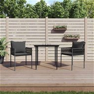Detailed information about the product Garden Chairs With Cushions 2 Pcs Black 54x61x83 Cm Poly Rattan