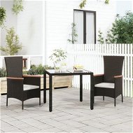 Detailed information about the product Garden Chairs With Cushions 2 Pcs Poly Rattan Black
