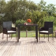Detailed information about the product Garden Chairs with Cushions 2 pcs Poly Rattan Black