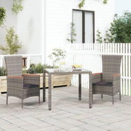 Detailed information about the product Garden Chairs With Cushions 2 Pcs Poly Rattan Grey