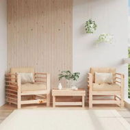 Detailed information about the product Garden Chairs with Cushions 2 pcs Solid Wood Pine