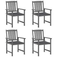 Detailed information about the product Garden Chairs with Cushions 4 pcs Grey Solid Acacia Wood