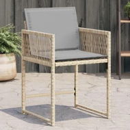 Detailed information about the product Garden Chairs with Cushions 4 pcs Mix Beige Poly Rattan